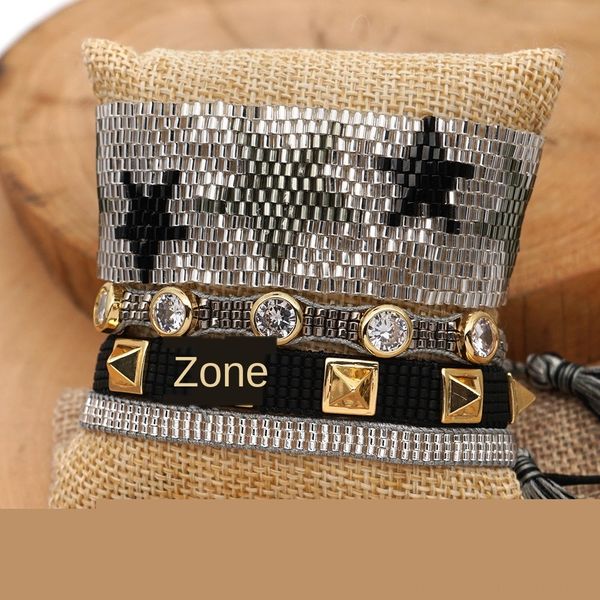 ftlir spring and summer 2020 miyuki bracelet corn diamond corn rice beads woven five pointed star tassel pattern with rivet j diamond and br, Golden;silver
ftlir spring and summer 2020 miyuki bracelet corn diamond corn rice beads woven five pointed star tassel pattern with rivet j diamond and br, Golden;silver
