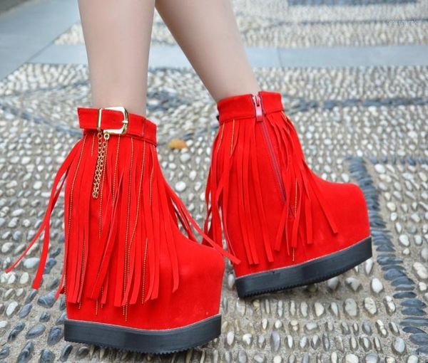 boots winter 16cm short muffin bottom fringed slope with thick women's increased snow tide1, Black
boots winter 16cm short muffin bottom fringed slope with thick women's increased snow tide1, Black