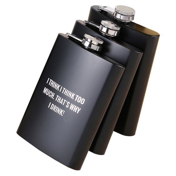 8 oz ounces animation english black matte metal stainless steel hip flask flagon alcohol bottle whisky vodka custom made q1222
8 oz ounces animation english black matte metal stainless steel hip flask flagon alcohol bottle whisky vodka custom made q1222
