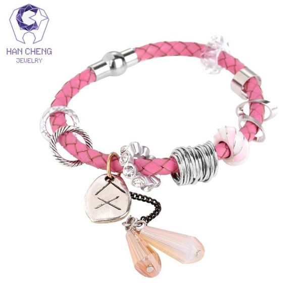 hancheng boho handmade leather rope charm bracelet rhinestone crystal glass beads bracelets & bangles for women jewelry, Black
hancheng boho handmade leather rope charm bracelet rhinestone crystal glass beads bracelets & bangles for women jewelry, Black