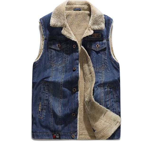 2021 new cowboy man's winter denim sleeveless waistcoat warm woolen jacket casual gilet vest 337d, Black;white
2021 new cowboy man's winter denim sleeveless waistcoat warm woolen jacket casual gilet vest 337d, Black;white