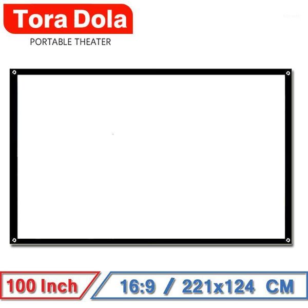 tora dola 100 inch 16:9 portable projector screen ,white screen for home theater travel school and office support led projector1
tora dola 100 inch 16:9 portable projector screen ,white screen for home theater travel school and office support led projector1