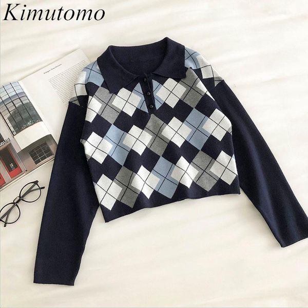 kimutomo women knitted sweater korean preppy style vintage plaid collar short pullover outwear autumn fashion new, White;black
kimutomo women knitted sweater korean preppy style vintage plaid collar short pullover outwear autumn fashion new, White;black