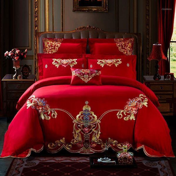 luxury 100% cotton beautiful chapter wedding bedding set embroidery duvet cover bed sheet pillowcases king size j/6/7pcs1
luxury 100% cotton beautiful chapter wedding bedding set embroidery duvet cover bed sheet pillowcases king size j/6/7pcs1