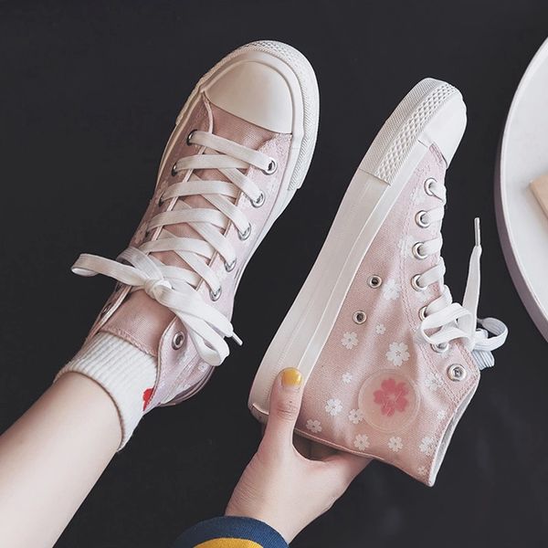 2020 high sneakers women canvas shoes breathable thick sole fashion women sneakers tiny flowers brand students shoes a2330 #ch9f, Black
2020 high sneakers women canvas shoes breathable thick sole fashion women sneakers tiny flowers brand students shoes a2330 #ch9f, Black