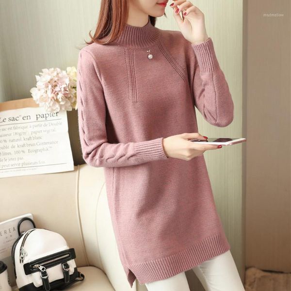 women's sweaters 2021 korean women's autumn long long-sleeve sweater pullover female winter loose thick mid-length bottoming shirt, White;black
women's sweaters 2021 korean women's autumn long long-sleeve sweater pullover female winter loose thick mid-length bottoming shirt, White;black