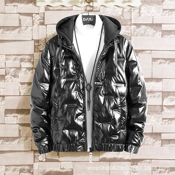 white du down jaet men winter youth bla casual zipper hooded cardigan men's coat, Black
white du down jaet men winter youth bla casual zipper hooded cardigan men's coat, Black