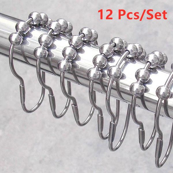 new 12pcs/set polished satin nickel 5 roller ball shower curtain rings hooks curtain accessories bathroom supplies
new 12pcs/set polished satin nickel 5 roller ball shower curtain rings hooks curtain accessories bathroom supplies