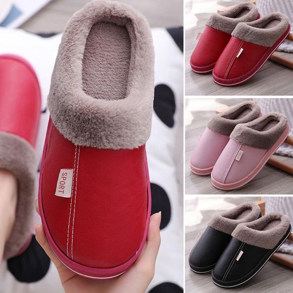 1 pair winter slippers soft plush lined warm house shoes for home indoor outdoor tc21, Black
1 pair winter slippers soft plush lined warm house shoes for home indoor outdoor tc21, Black