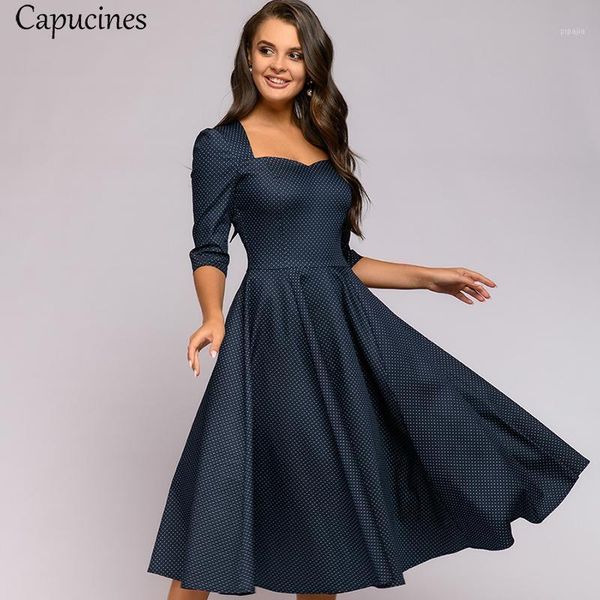 capucines 2020 autumn vintage square collar dot print dress women 3/4 sleeve a line bow tie backless mid-calf dresses1, Black;gray
capucines 2020 autumn vintage square collar dot print dress women 3/4 sleeve a line bow tie backless mid-calf dresses1, Black;gray