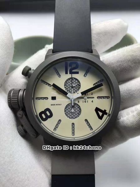 new left handed big size 50mm date quartz chronograph mens watch black rubber strap u42 gents sport watches folding buckle, Slivery;brown
new left handed big size 50mm date quartz chronograph mens watch black rubber strap u42 gents sport watches folding buckle, Slivery;brown