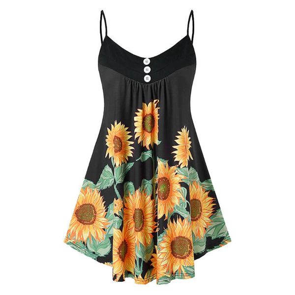 women's blouses & shirts tank women and 2021 mujer plus size v neck sleeveless button sunflower printing blouse polyester #t2g, White
women's blouses & shirts tank women and 2021 mujer plus size v neck sleeveless button sunflower printing blouse polyester #t2g, White