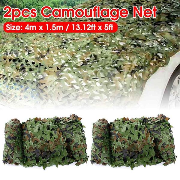 2pcs 4x1.5m hunting camping camouflage net woodland camo netting camping sun shelter garden car cover tent shade
2pcs 4x1.5m hunting camping camouflage net woodland camo netting camping sun shelter garden car cover tent shade
