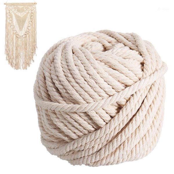 new natural cotton cord 6mm x 30m macrame rope beige twisted cord artisan hand craft for handmade diy making jewelry1, Black;white
new natural cotton cord 6mm x 30m macrame rope beige twisted cord artisan hand craft for handmade diy making jewelry1, Black;white