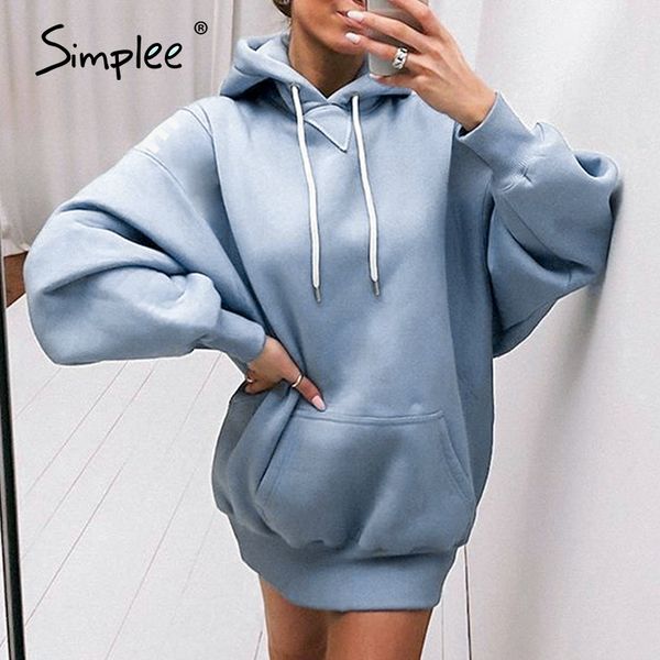 simplee casual solid fleece women sweatshirt long sleeve autumn winter women hoodies fashion loose female shirt pull femme 201105, Black
simplee casual solid fleece women sweatshirt long sleeve autumn winter women hoodies fashion loose female shirt pull femme 201105, Black