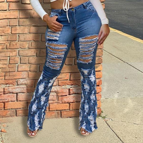 women's jeans romantic high waist flare with holes pockets streetwear 5 xl plus size women trousers bell bottoms skinny denim pants, Blue
women's jeans romantic high waist flare with holes pockets streetwear 5 xl plus size women trousers bell bottoms skinny denim pants, Blue