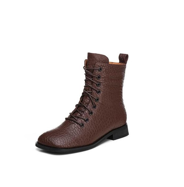 2020 autumn and winter boots plus velvet fashion leather women's mid-tube high-boots, Black
2020 autumn and winter boots plus velvet fashion leather women's mid-tube high-boots, Black