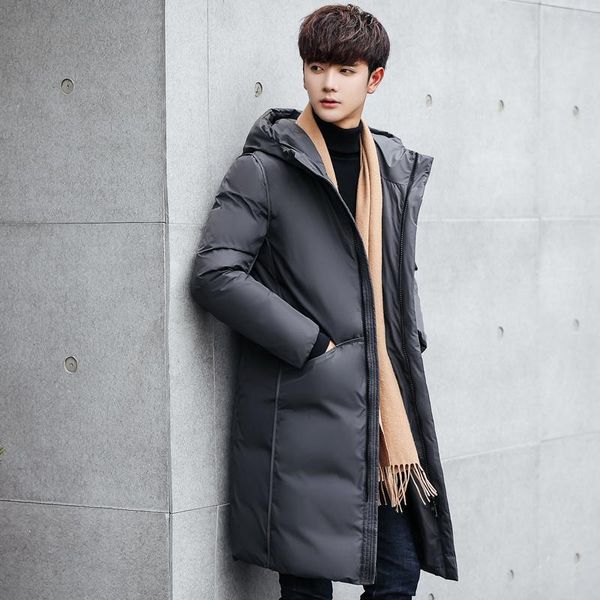 men's down & parkas winter men overcoat hooded mid-long thinken jackets apparel warm parka white duck outwear windbreaker clothing, Black
men's down & parkas winter men overcoat hooded mid-long thinken jackets apparel warm parka white duck outwear windbreaker clothing, Black