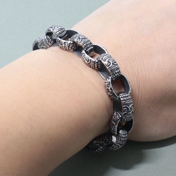 lucky amulet bracelets & bangles for women stainless steel men's bracelet buddha statue design vintage massive male biker jewelry hip h, Black
lucky amulet bracelets & bangles for women stainless steel men's bracelet buddha statue design vintage massive male biker jewelry hip h, Black