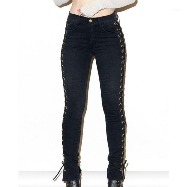 wholesale- 2017 new fashion hip fop women side lace up pencil black tight pants cross bandage trousers skinny jeans slim pocket pants1, Blue
wholesale- 2017 new fashion hip fop women side lace up pencil black tight pants cross bandage trousers skinny jeans slim pocket pants1, Blue