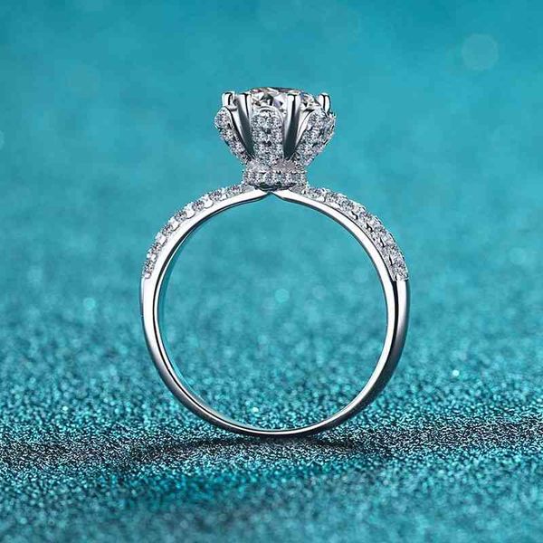 xdy new 925 sterling silver ring female snow queen 1 mosan stone ring petals six claws
xdy new 925 sterling silver ring female snow queen 1 mosan stone ring petals six claws