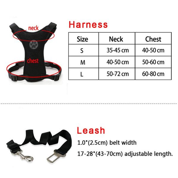 nylon breathable mesh dog harness vest safety pet car seat belt dog leash lead adjustable vehicle harness for medium la jlluce
nylon breathable mesh dog harness vest safety pet car seat belt dog leash lead adjustable vehicle harness for medium la jlluce