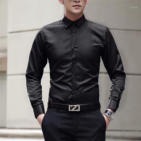 new fashion men solid business wedding bridegroom formal slim fit shirts male groomsman cotton long sleeves basic shirt1, White;black
new fashion men solid business wedding bridegroom formal slim fit shirts male groomsman cotton long sleeves basic shirt1, White;black