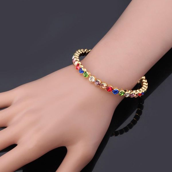 kpop bracelets bangles elegant + cubic zircon gift for women yellow gold color round jewelry h713, Black
kpop bracelets bangles elegant + cubic zircon gift for women yellow gold color round jewelry h713, Black