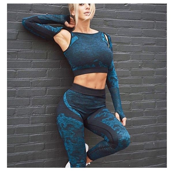 new 2pcs seamless set women long sleeve sets high waisted yoga leggings workout clothes women gym clothing shorts crop c0123, Gray
new 2pcs seamless set women long sleeve sets high waisted yoga leggings workout clothes women gym clothing shorts crop c0123, Gray
