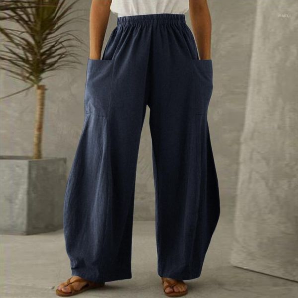 women's pants & capris 2021 autumn long pantalon zanzea women casual trouser vintage solid elastic waist wide leg female palazzo turnip, Black;white
women's pants & capris 2021 autumn long pantalon zanzea women casual trouser vintage solid elastic waist wide leg female palazzo turnip, Black;white