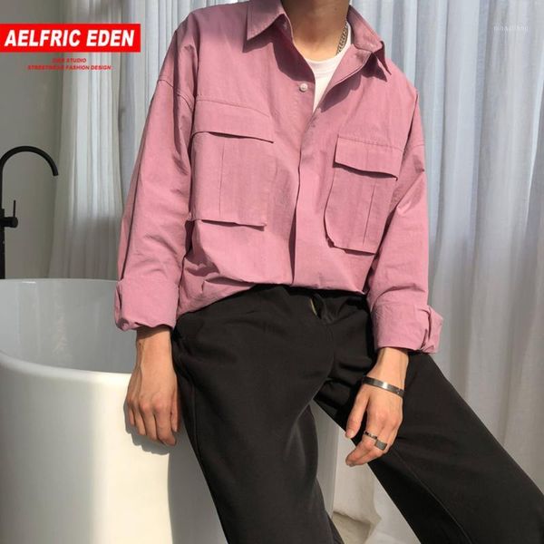 aelfric eden japanese style hip hop color solid long sleeve shirts streetwear mens 2018 autumn harajuku casual streetwear mc241, White;black
aelfric eden japanese style hip hop color solid long sleeve shirts streetwear mens 2018 autumn harajuku casual streetwear mc241, White;black