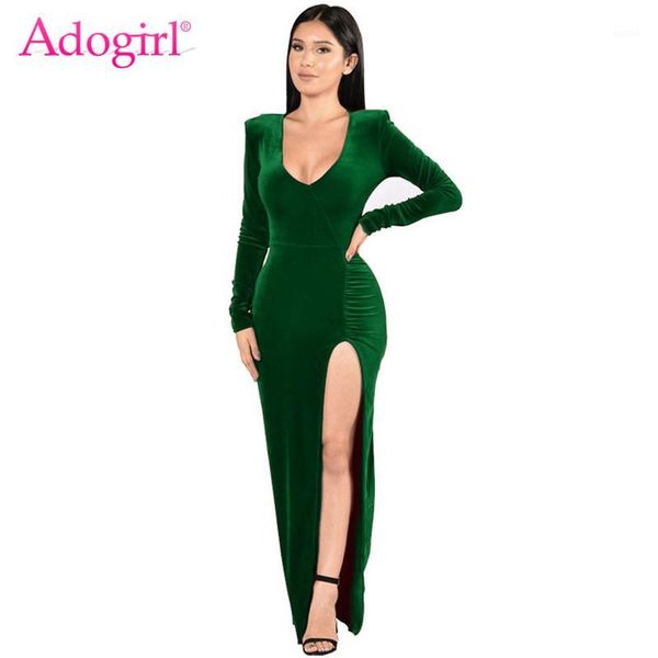 adogirl velvet christmas dress deep v neck long sleeve high slit bodycon maxi evening party dresses robe long vestidos1, Black;gray
adogirl velvet christmas dress deep v neck long sleeve high slit bodycon maxi evening party dresses robe long vestidos1, Black;gray