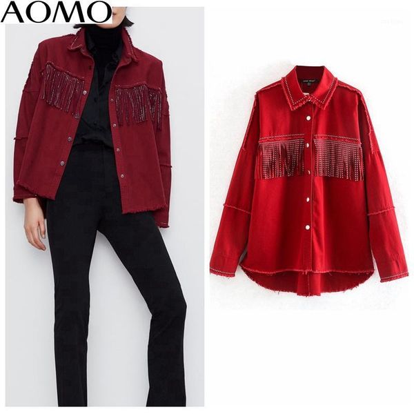 aomo 2020 women fashion red oversized jackets tassels 2020 turn down collar coat ladies streetwear ce130a1, Black;brown
aomo 2020 women fashion red oversized jackets tassels 2020 turn down collar coat ladies streetwear ce130a1, Black;brown