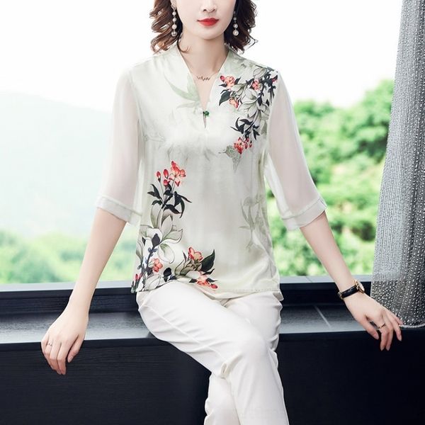 jd0tq mother's summer clothes shirt silk western style and new mulberry 2020 elderly women's silk-like shirt short-sleeved middle, White
jd0tq mother's summer clothes shirt silk western style and new mulberry 2020 elderly women's silk-like shirt short-sleeved middle, White