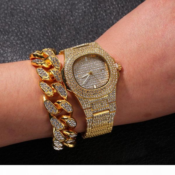 new fashion personalized 20mm gold blingbling mens cuban link chain necklace bracelet watch set hip hop rapper jewelry gifts for men guys, Silver
new fashion personalized 20mm gold blingbling mens cuban link chain necklace bracelet watch set hip hop rapper jewelry gifts for men guys, Silver