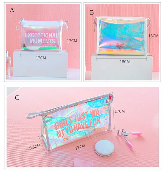 new organizador de maquillaje letter print bag women girl small transparent holographic clear zipper makeup cosmetic storage bag
new organizador de maquillaje letter print bag women girl small transparent holographic clear zipper makeup cosmetic storage bag
