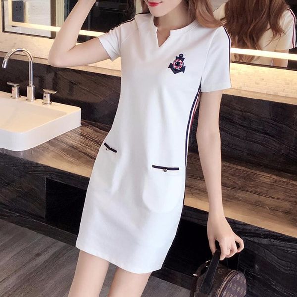fat mm summer dress women 2020 new casual large women's dress medium length loose thin short straight skirt sleeve straight tube skirt, Black;gray
fat mm summer dress women 2020 new casual large women's dress medium length loose thin short straight skirt sleeve straight tube skirt, Black;gray