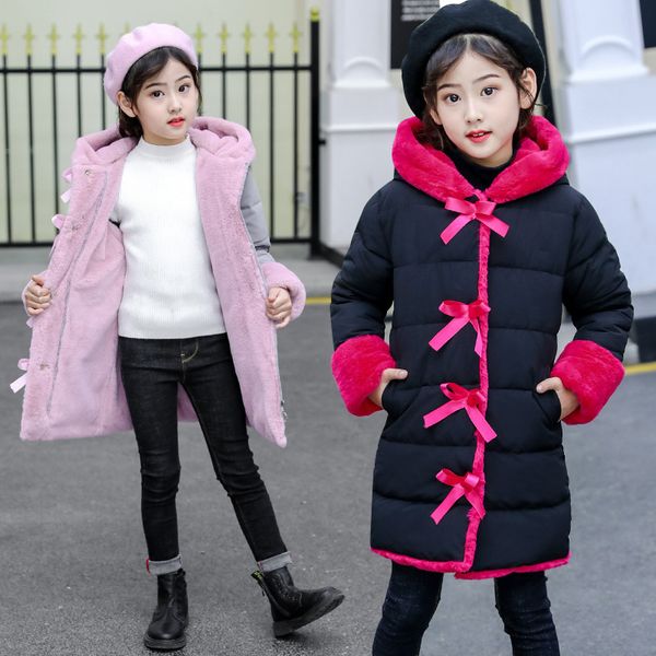 girls winter warm thicken plus down cotton coat bowknot fashion kids hooded jacket kids outerwear jacket for girls baby jacket lj201124, Blue;gray
girls winter warm thicken plus down cotton coat bowknot fashion kids hooded jacket kids outerwear jacket for girls baby jacket lj201124, Blue;gray