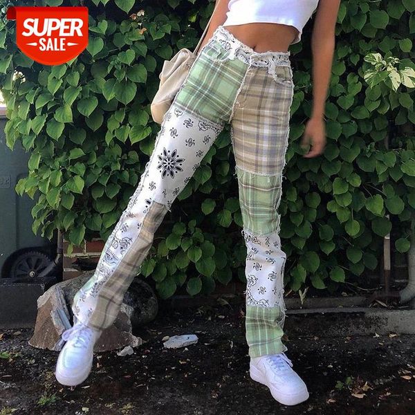 women's trouserscheck pattern splicing color jeans street style hip hop pants for female #1a9c, Black;white
women's trouserscheck pattern splicing color jeans street style hip hop pants for female #1a9c, Black;white