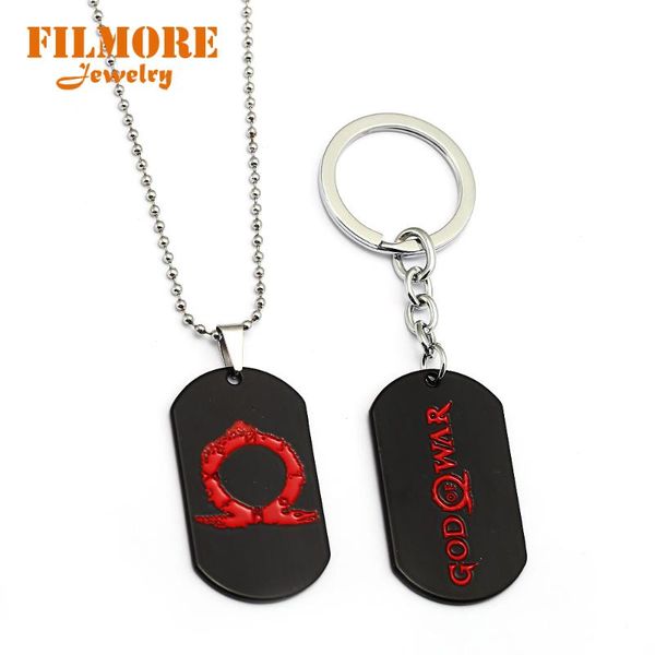 pendant necklaces 2021 game god of war 4 necklace black metal tag beads chain choker men women charm gifts jewelry wholesale, Silver
pendant necklaces 2021 game god of war 4 necklace black metal tag beads chain choker men women charm gifts jewelry wholesale, Silver