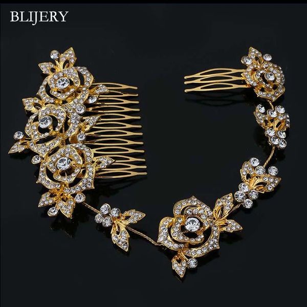 hair clips & barrettes blijery elegant gold color crystal wedding accessories rose flower bridal long combs jewelry for women, Golden;silver
hair clips & barrettes blijery elegant gold color crystal wedding accessories rose flower bridal long combs jewelry for women, Golden;silver