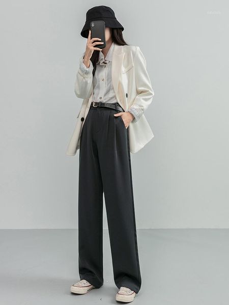 2020 autumn wide leg suit pants high waist black straight loose suit mopping pants korean ulzzang fashion pantalones de mujer1, Black;white
2020 autumn wide leg suit pants high waist black straight loose suit mopping pants korean ulzzang fashion pantalones de mujer1, Black;white