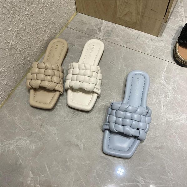 fashion square toe flat slippers women weave slides beach flip flops summer sandal comfortable massage outsole slipper1, Black
fashion square toe flat slippers women weave slides beach flip flops summer sandal comfortable massage outsole slipper1, Black