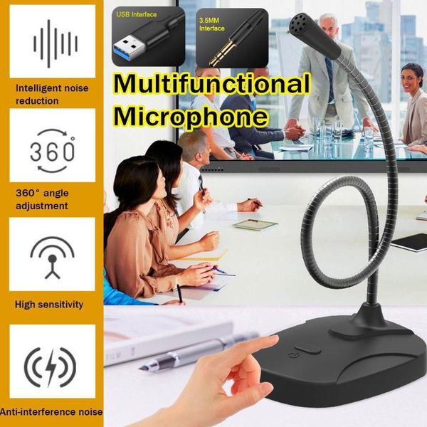flexible stand mini microphone studio speech usb / 3.5mm gooseneck 360° mic wired microphone for computer pc deskmeeting
flexible stand mini microphone studio speech usb / 3.5mm gooseneck 360° mic wired microphone for computer pc deskmeeting
