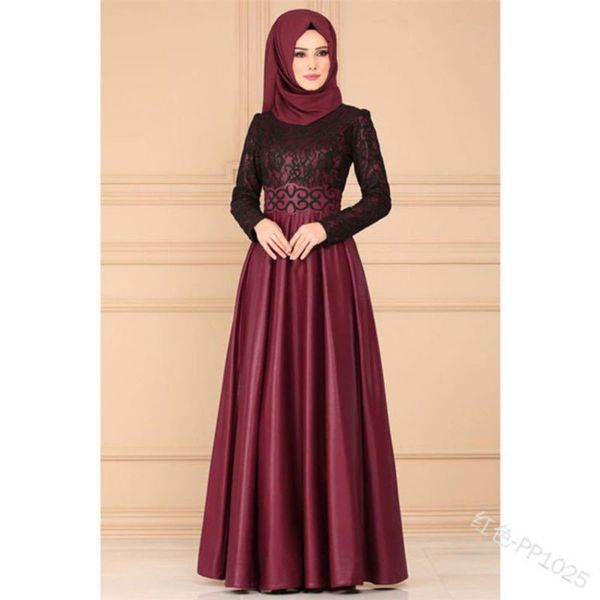 lace stitching big swing muslim ethnic style long sleeve slim drs 1025 ladies' favorite trendy fashion high-end atmosphere grade pictur, Black;gray
lace stitching big swing muslim ethnic style long sleeve slim drs 1025 ladies' favorite trendy fashion high-end atmosphere grade pictur, Black;gray