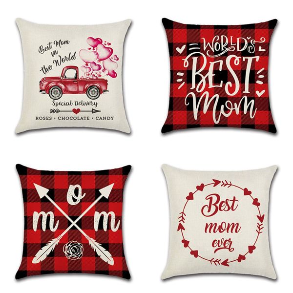 pillow case red mothers' day decoration cushion cover heart mom red plaid print pillow cover home decor 45*45cm
pillow case red mothers' day decoration cushion cover heart mom red plaid print pillow cover home decor 45*45cm