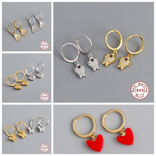 hoop & huggie real 925 sterling silver crystal heart earrings for women fashion gold fish butterfly cartilage charm jewelry a30, Golden;silver
hoop & huggie real 925 sterling silver crystal heart earrings for women fashion gold fish butterfly cartilage charm jewelry a30, Golden;silver