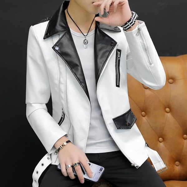 2020 new design motorcycle bomber leather belt jacket men autumn turn-down collar slim fit male leather jacket coats, Black
2020 new design motorcycle bomber leather belt jacket men autumn turn-down collar slim fit male leather jacket coats, Black