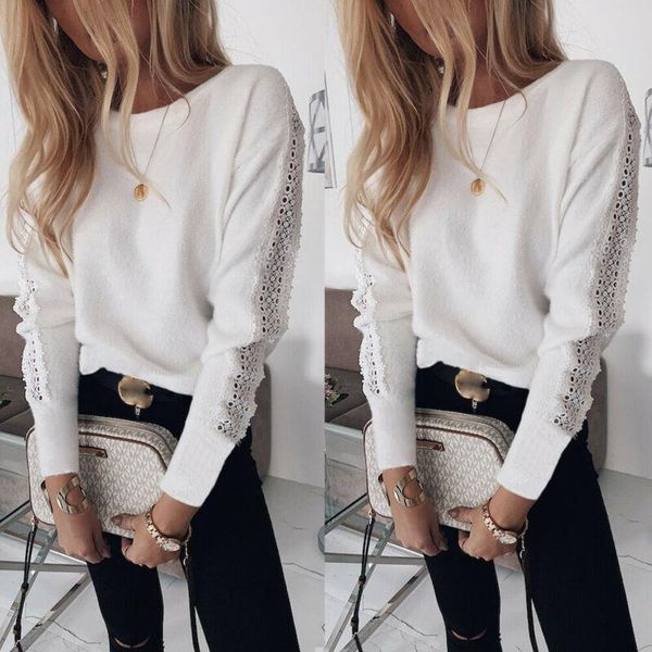 autumn winter women's blouse casual lace bandage long sleeve crew neck blouse fashion elegant casual loose shirt, White
autumn winter women's blouse casual lace bandage long sleeve crew neck blouse fashion elegant casual loose shirt, White
