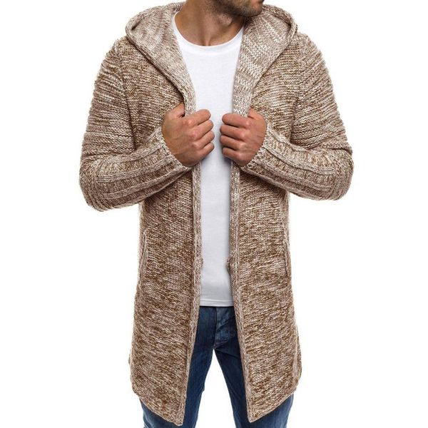 men's knit wool coat jacket hooded cardigan solid color long sleeve autumn winter coat mens overcoat abrigo hombre outwear 2021, Tan;black
men's knit wool coat jacket hooded cardigan solid color long sleeve autumn winter coat mens overcoat abrigo hombre outwear 2021, Tan;black